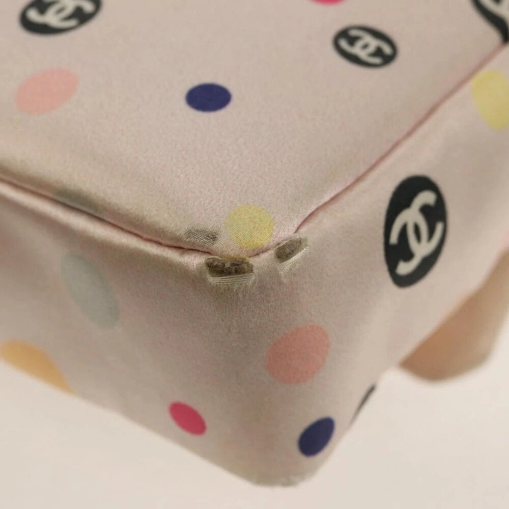 CHANEL Chain Shoulder Bag Satin Pink Gold - Picture 4 of 16